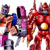 Optimus Primal e Megatron (poster Transcon 2001)
